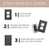 Hand Hammered Combo Rocker Duplex Light Switch Wall Plate - Black